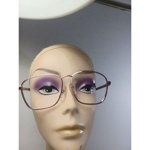 Vtg Rose gold color metal  Eyeglass Frames Glasses 287 usa t501